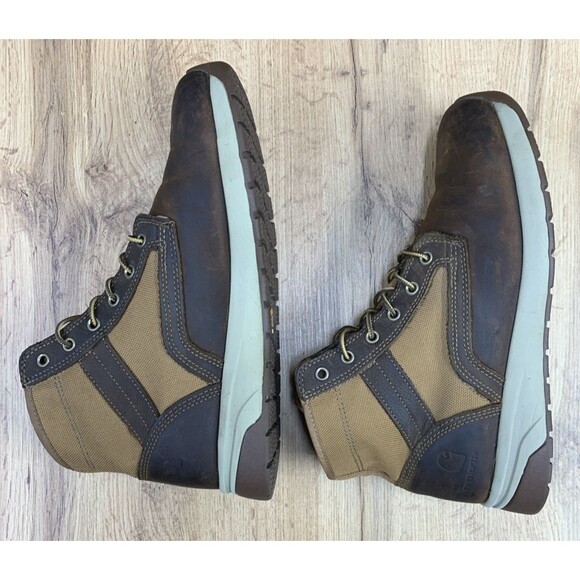 Carhartt Men Lightweight Sneaker Boots Brown Leather & Tan Duck Size 10 M FA5015 main image 12